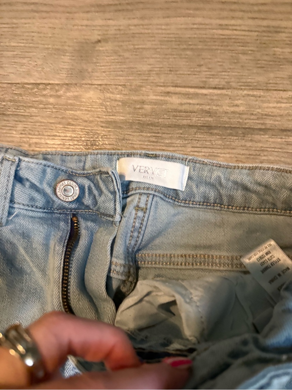 VERVET BY FLYING MONKEY Light Blue Cargo Flare Jeans - Picture 6 of 6